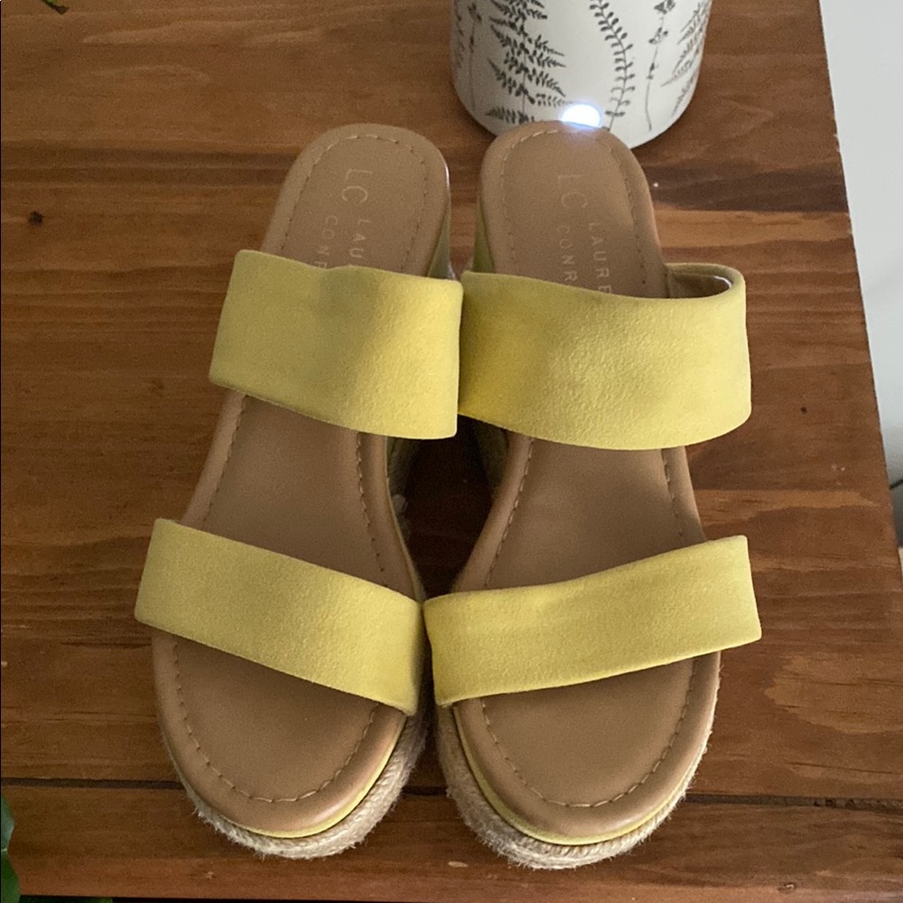 LC Lauren Conrad Women's Yellow Sandals